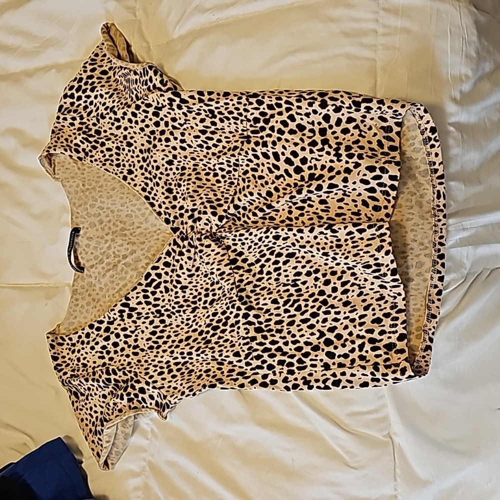 Brandy melville cheetah print top XS